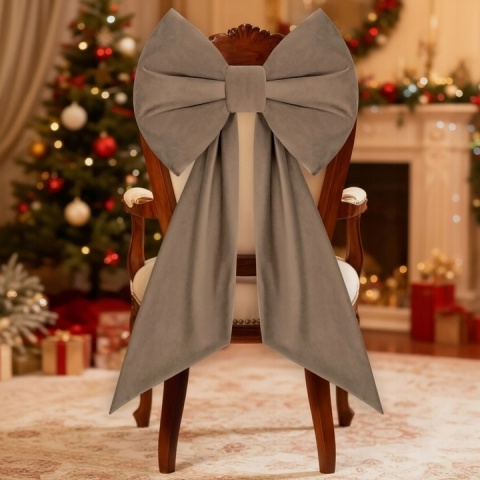 Zestaw Świąteczne Legowisko z Poduszkami Dla Psa Kota 70x60 cm Beż + Kokarda Ręcznie Szyta 50x90