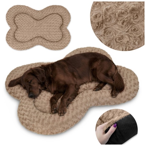 Legowisko Dla Psa 100x70 cm PLUSHY BED Beżowe