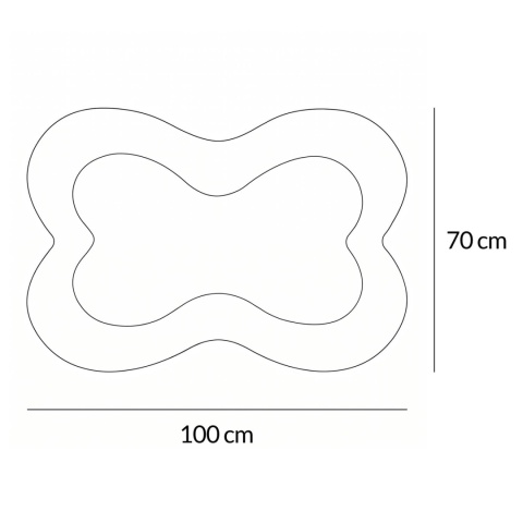 Legowisko Dla Psa 100x70 cm PLUSHY BED Beżowe
