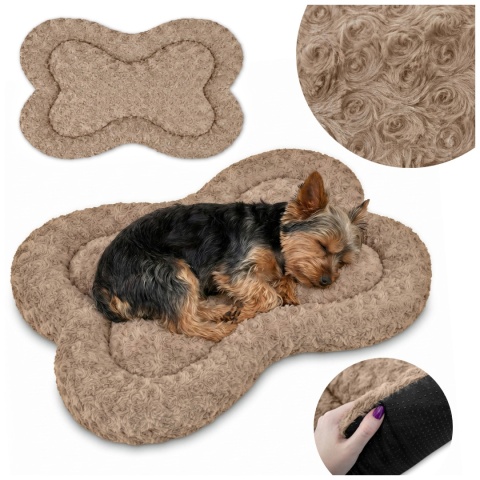 Legowisko Dla Psa 80x50 cm PLUSHY BED Beżowe