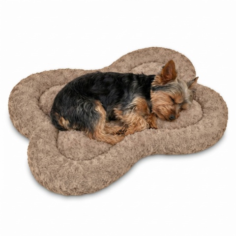 Legowisko Dla Psa 80x50 cm PLUSHY BED Beżowe