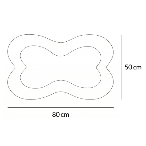 Legowisko Dla Psa 80x50 cm PLUSHY BED Beżowe