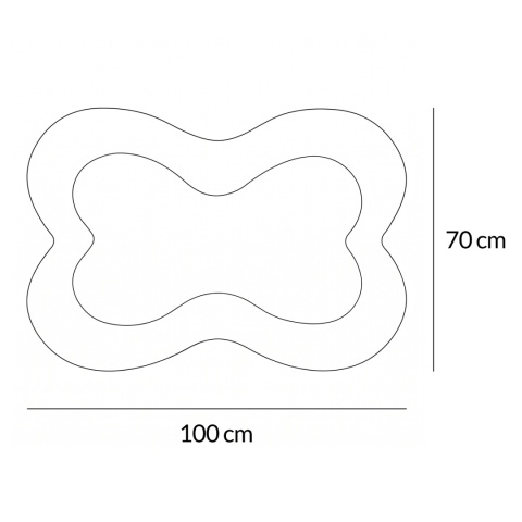 Legowisko Dla Psa 100x70 cm PLUSHY BED Grafitowe
