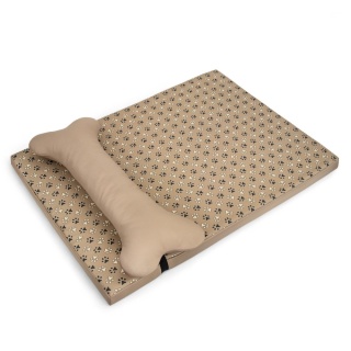 Wodoodporna Mata Legowisko Dla Psa Kota 100x70 cm + Podusyka Kođ beż łapki