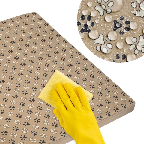 Wodoodporna Mata Legowisko Dla Psa Kota 100x70 cm + Podusyka Kođ beż łapki