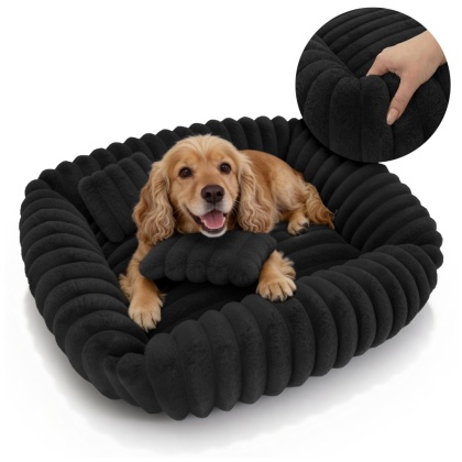 Legowisko dla kota i psa miękkie DOGGURU Tola - 80x70 cm Czarny