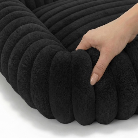 Legowisko dla kota i psa miękkie DOGGURU Tola - 80x70 cm Czarny