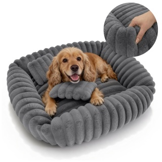 Legowisko dla kota i psa miękkie DOGGURU Tola - 80x70 cm Szary