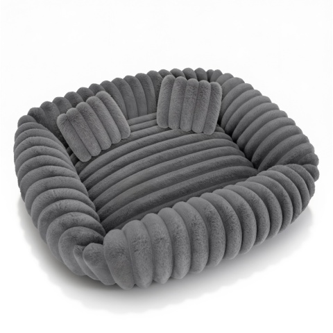 Legowisko dla kota i psa miękkie DOGGURU Tola - 80x70 cm Szary