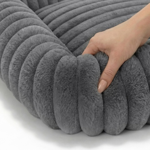 Legowisko dla kota i psa miękkie DOGGURU Tola - 80x70 cm Szary