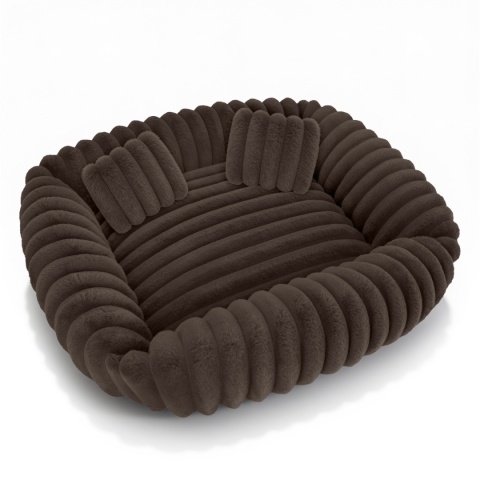 Legowisko dla kota i psa miękkie DOGGURU Tola - 80x70 cm Brąz