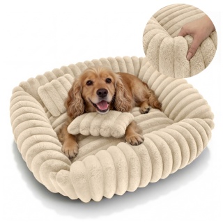 Legowisko dla kota i psa miękkie DOGGURU Tola - 80x70 cm Beż