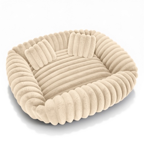 Legowisko dla kota i psa miękkie DOGGURU Tola - 80x70 cm Beż