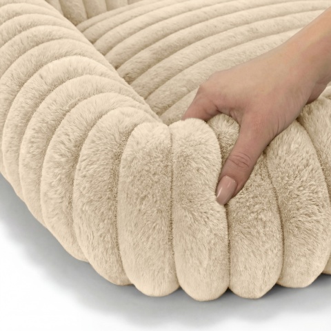 Legowisko dla kota i psa miękkie DOGGURU Tola - 80x70 cm Beż