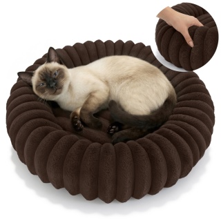 Legowisko dla kota i psa okrągłe miękkie DOGGURU Royal Lounge - 60 cm Brąz