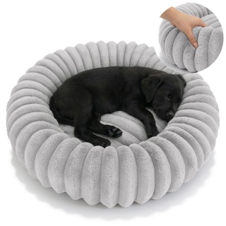 Legowisko dla kota i psa okrągłe miękkie DOGGURU Royal Lounge - 60 cm Jasny Szary