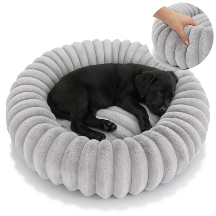 Legowisko dla kota i psa okrągłe miękkie DOGGURU Royal Lounge - 60 cm Jasny Szary