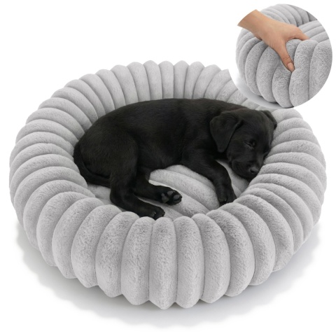 Legowisko dla kota i psa okrągłe miękkie DOGGURU Royal Lounge - 60 cm Jasny Szary