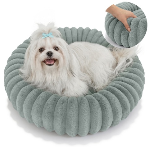 Legowisko dla kota i psa okrągłe miękkie DOGGURU Royal Lounge - 60 cm Szałwia