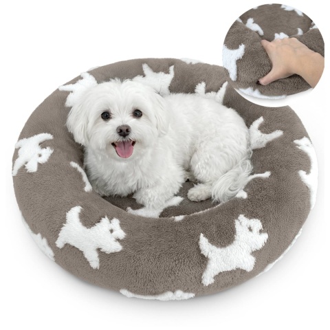 Legowisko dla kota i psa okrągłe miękkie DOGGURU Nala - 55 cm Pieski