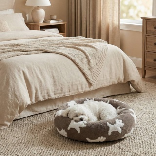 Legowisko dla kota i psa okrągłe miękkie DOGGURU Nala - 55 cm Pieski