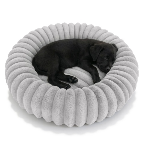 Legowisko dla kota i psa okrągłe miękkie DOGGURU Royal Lounge - 90 cm Jasny Szary