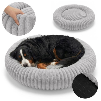 Legowisko dla kota i psa okrągłe miękkie DOGGURU Royal Lounge - 90 cm Jasny Szary