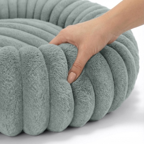 Legowisko dla kota i psa okrągłe miękkie DOGGURU Royal Lounge - 90 cm Szałwia