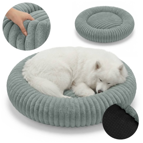 Legowisko dla kota i psa okrągłe miękkie DOGGURU Royal Lounge - 90 cm Szałwia