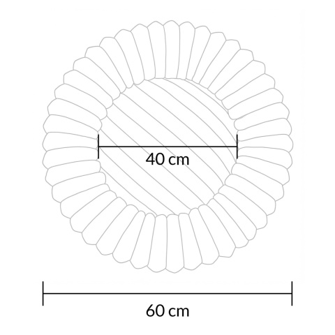 Legowisko dla kota i psa okrągłe miękkie DOGGURU Kira - 60 cm Szary