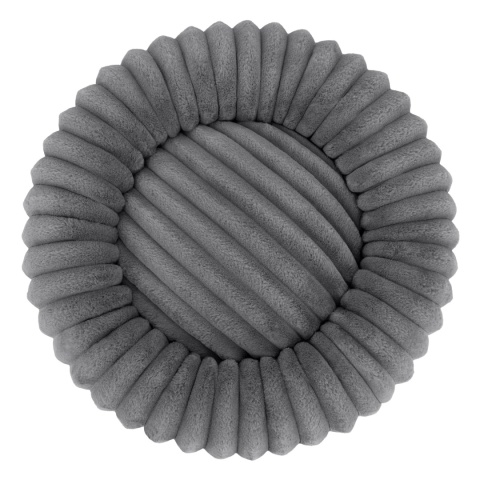 Legowisko dla kota i psa okrągłe miękkie DOGGURU Kira - 60 cm Szary