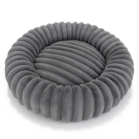 Legowisko dla kota i psa okrągłe miękkie DOGGURU Kira - 60 cm Szary