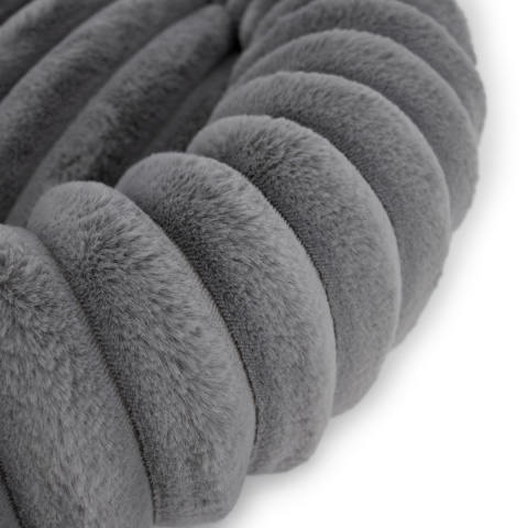 Legowisko dla kota i psa okrągłe miękkie DOGGURU Kira - 60 cm Szary