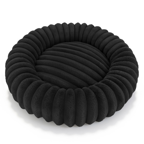 Legowisko dla kota i psa okrągłe miękkie DOGGURU Kira - 60 cm Czarny