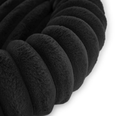 Legowisko dla kota i psa okrągłe miękkie DOGGURU Kira - 60 cm Czarny