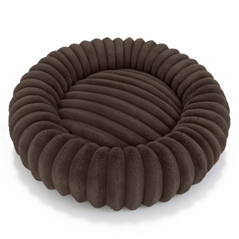 Legowisko dla kota i psa okrągłe miękkie DOGGURU Kira - 60 cm Brąz