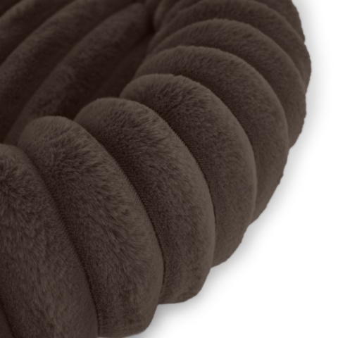 Legowisko dla kota i psa okrągłe miękkie DOGGURU Kira - 60 cm Brąz