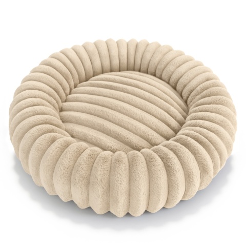 Legowisko dla kota i psa okrągłe miękkie DOGGURU Kira - 60 cm Beż