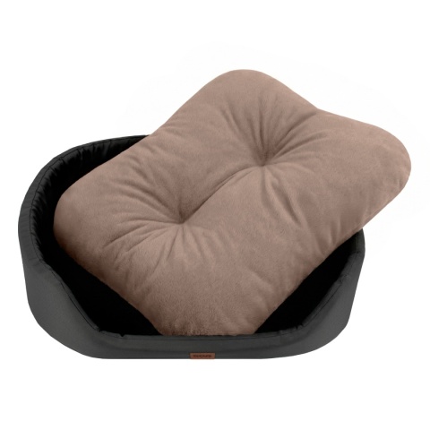 Legowisko dla psa wodoodporne Oxford DOGGURU 65X55 cm beż grafit