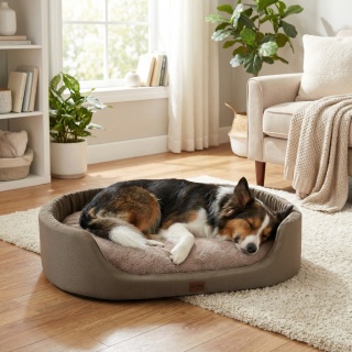 Legowisko dla psa wodoodporne Oxford DOGGURU 65X55 cm beż