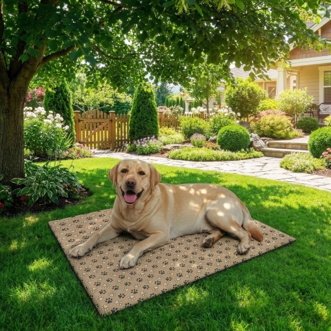 Mata Termoizolacyjna Dla Psa 100x70cm Legowisko Na Lato Astro Beżowe