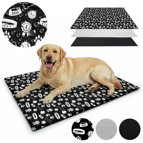 Mata Termoizolacyjna Dla Psa 100x70cm Legowisko Na Lato Happy Pets Czarne