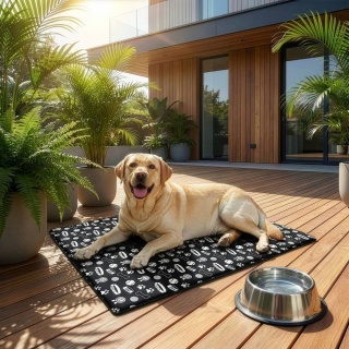 Mata Termoizolacyjna Dla Psa 100x70cm Legowisko Na Lato Happy Pets Czarne