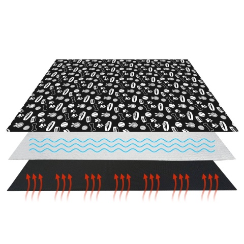 Mata Termoizolacyjna Dla Psa 100x70cm Legowisko Na Lato Happy Pets Czarne