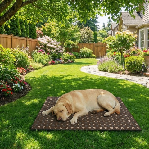 Mata Termoizolacyjna Dla Psa 100x70cm Legowisko Na Lato Astro Brązowe