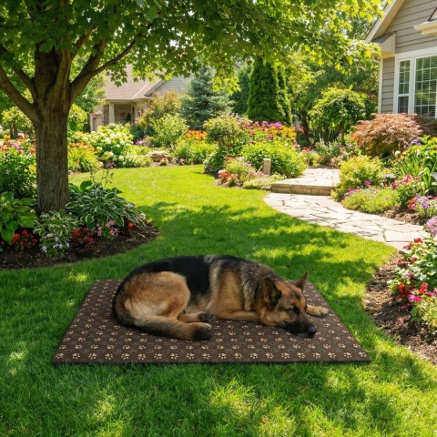 Mata Termoizolacyjna Dla Psa 100x70cm Legowisko Na Lato Astro Brązowe