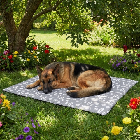 Mata Termoizolacyjna Dla Psa 100x70cm Legowisko Na Lato Happy Pets Szare