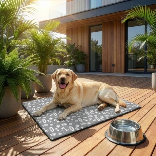 Mata Termoizolacyjna Dla Psa 100x70cm Legowisko Na Lato Happy Pets Szare