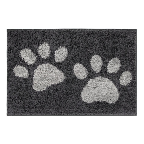 Mata dla psa i kota Soft shaggy Paw DOGGURU 45x70 cm Grafit