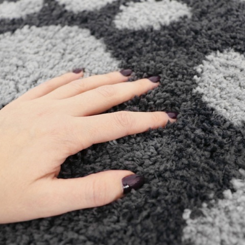 Mata dla psa i kota Soft shaggy Paw DOGGURU 45x70 cm Grafit